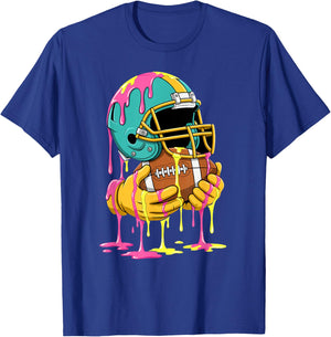 Funny Football Drip Boys Ice Cream Respect Street Style T-Shirt - T-Shirt | Royal