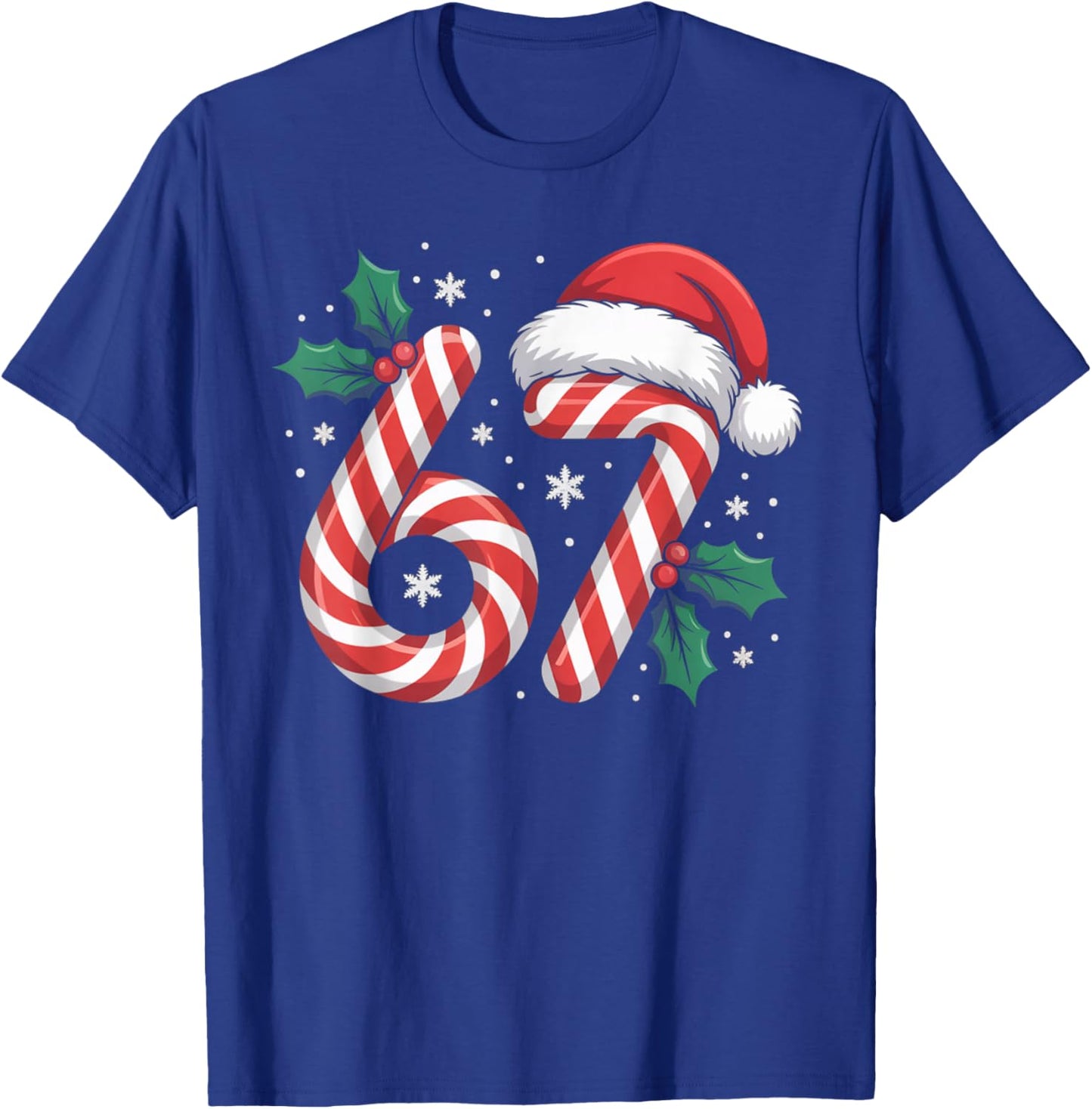 Christmas Candy Cane 67 Meme Funny Boys Girls T-Shirt - T-Shirt | Royal
