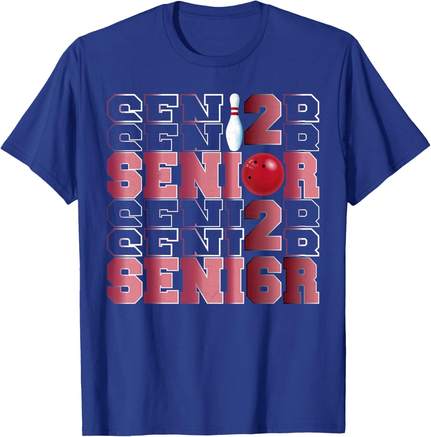 Retro Class of 2026 Senior Bowling Senior Night 2026 T-Shirt - T-Shirt | Royal