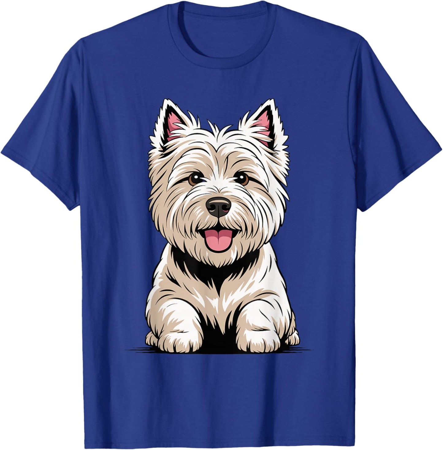 Cute Puppy Breed Artistic Westie West Highland White Terrier T-Shirt - T-Shirt | Royal