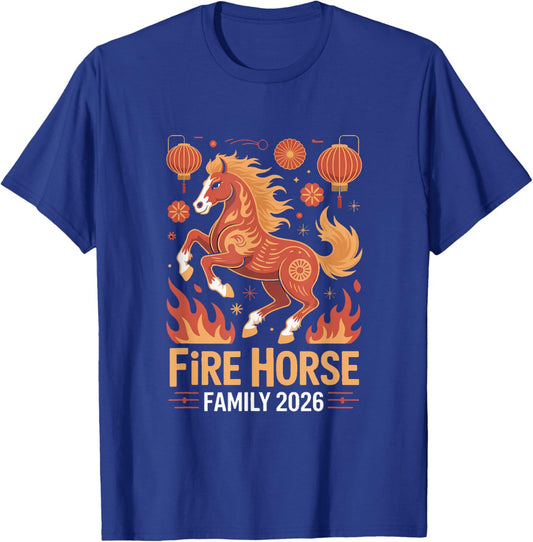 You Ride The Fire Horse Chinese New Year 2026 T-Shirt - T-Shirt | Royal