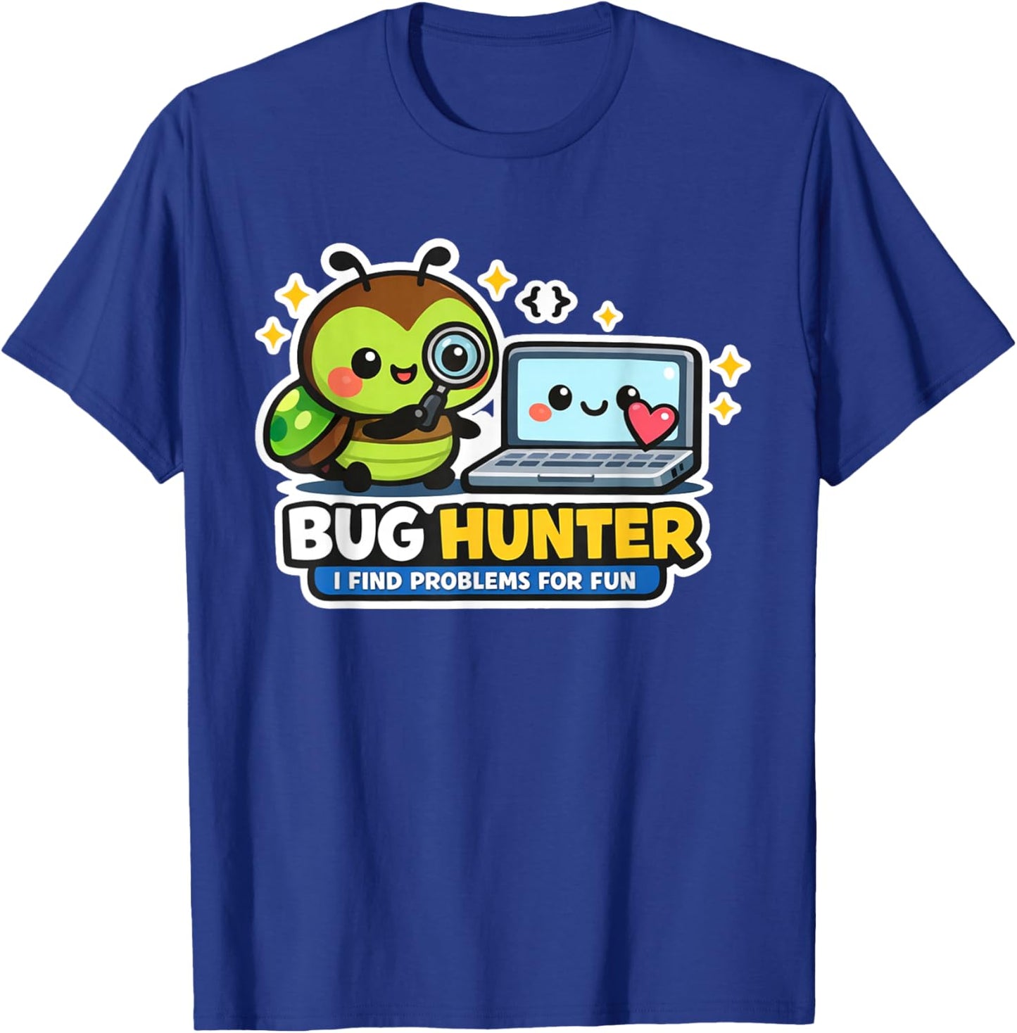 Bug Hunter Funny Programmer Coding Software Debug T-Shirt - T-Shirt | Royal