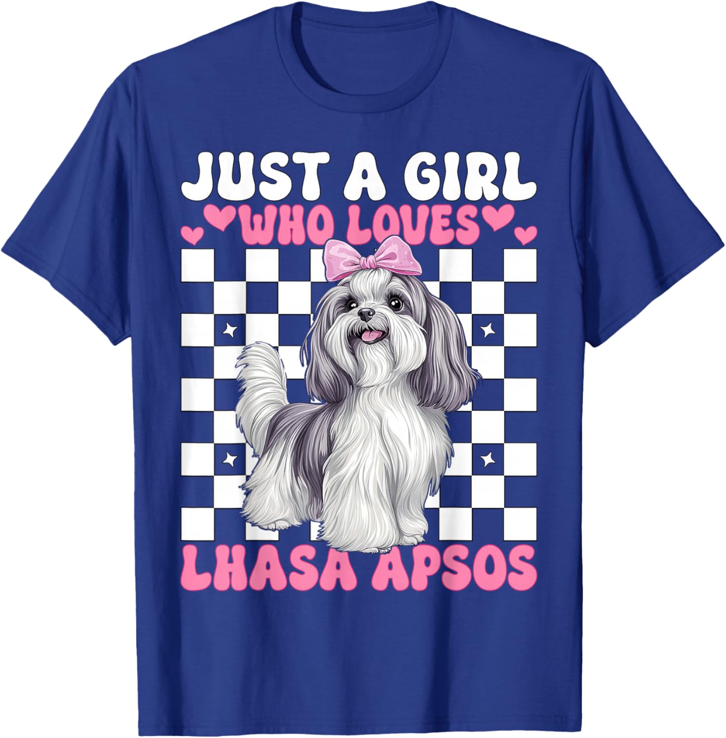 Just A Girl Who Loves Lhasa Apsos Lhasa Apso Dog Coquette T-Shirt - T-Shirt | Royal