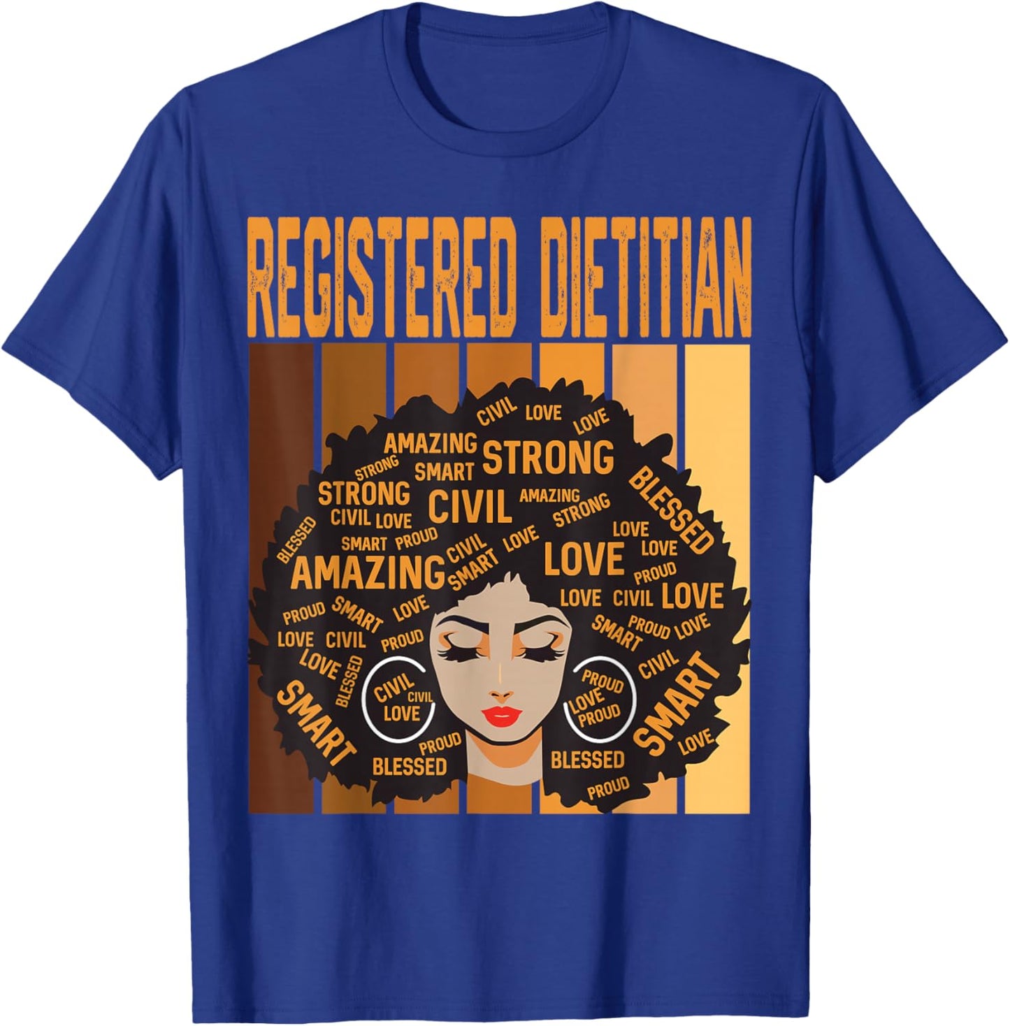 Registered Dietitian Powerful Black History Month Pride T-Shirt - T-Shirt | Royal