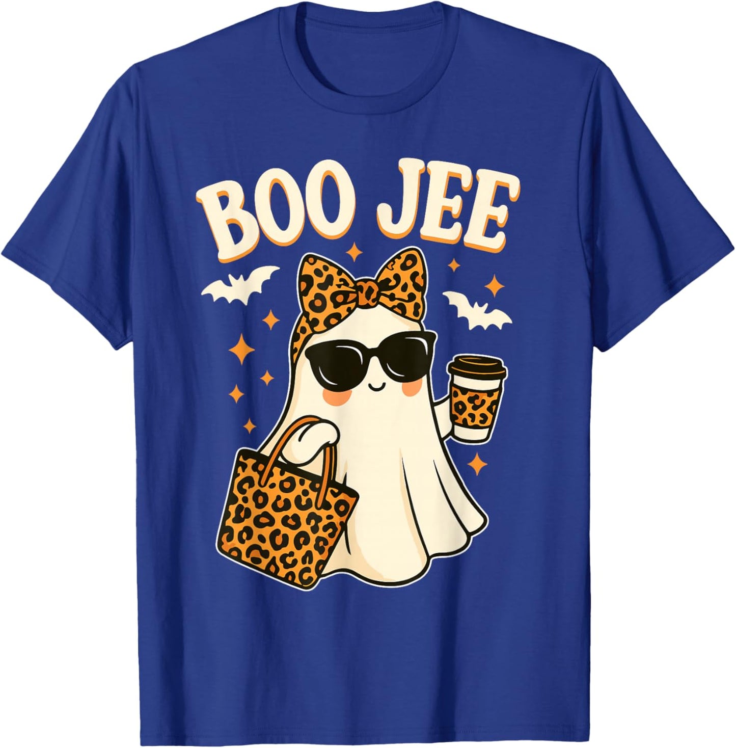 Boo JEE Ghost Shirt Halloween Women Girls Boojee Halloween T-Shirt - T-Shirt | Royal