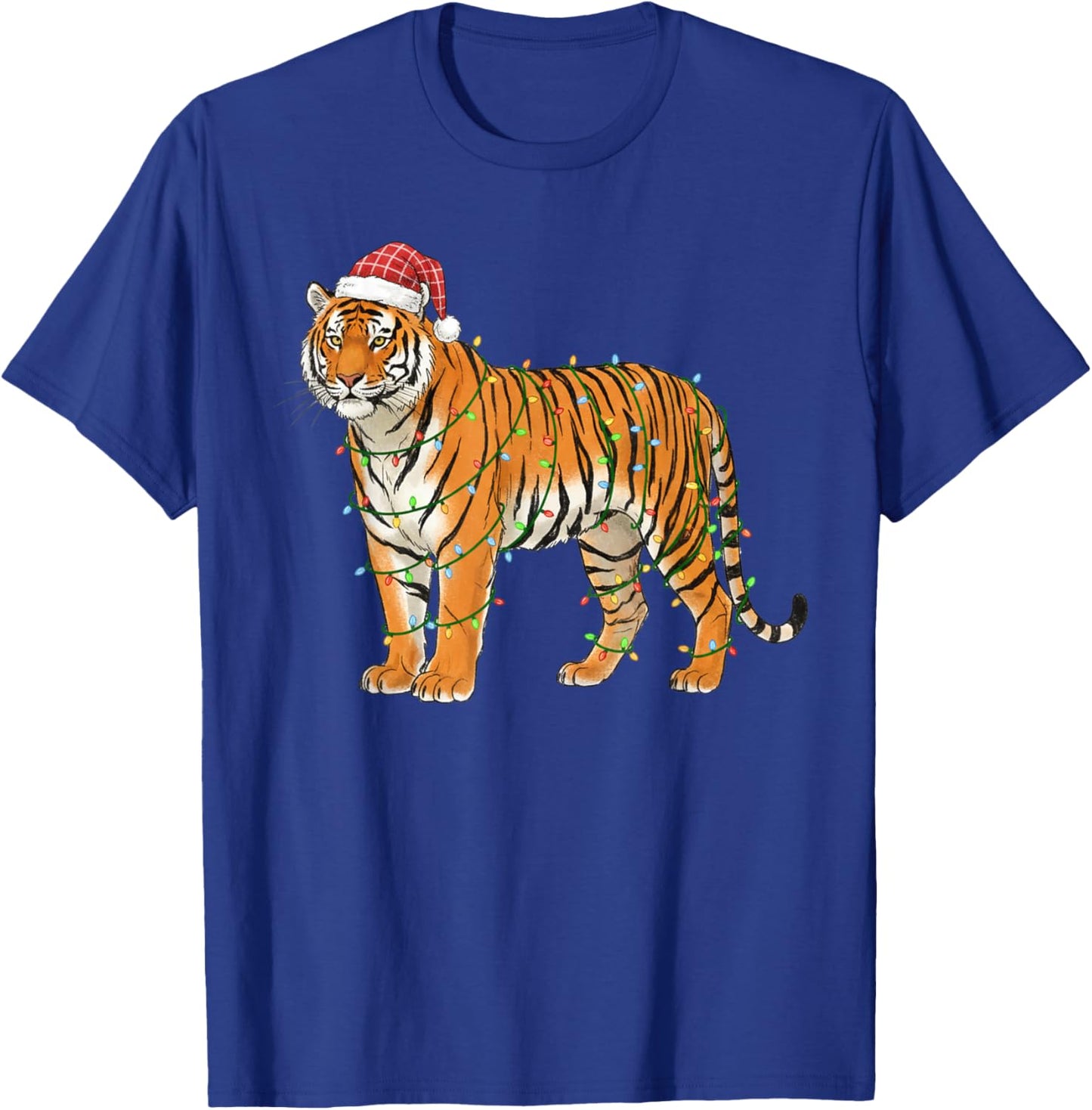 Christmas Bengal Tiger Holiday Festive Animal T-Shirt - T-Shirt | Royal
