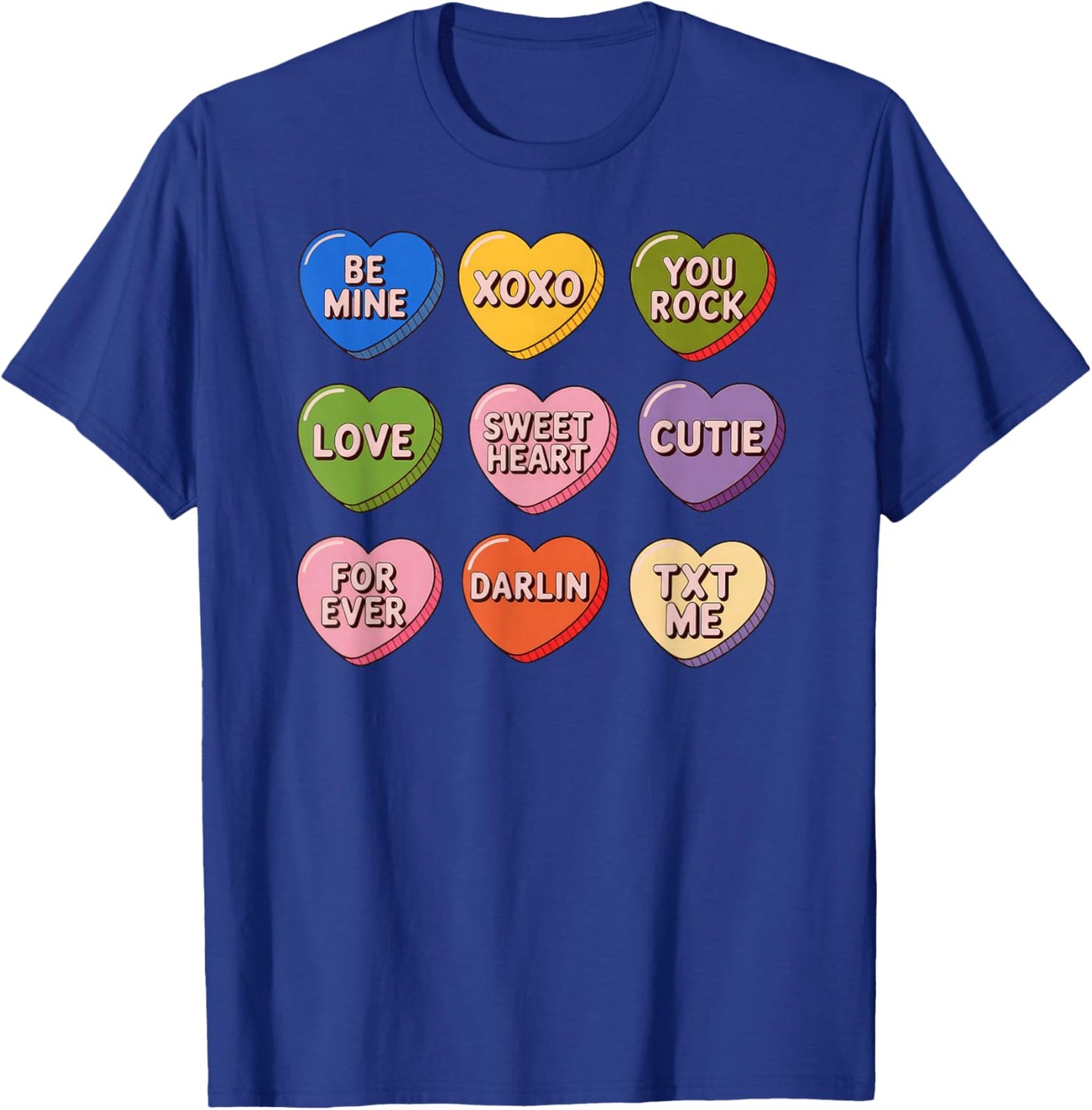 Valentine Hearts Candy be Mine T-Shirt - T-Shirt | Royal