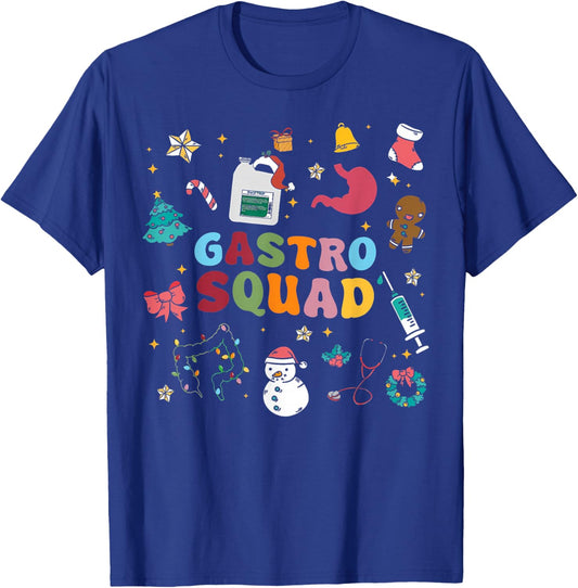 Gastro Squad GI Nurse Christmas Endoscopy Gastroenterology T-Shirt - T-Shirt | Royal