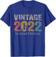 Vintage 2022 Text 4th Birthday Gift Boy Girl 4 Year Old T-Shirt - T-Shirt | Royal