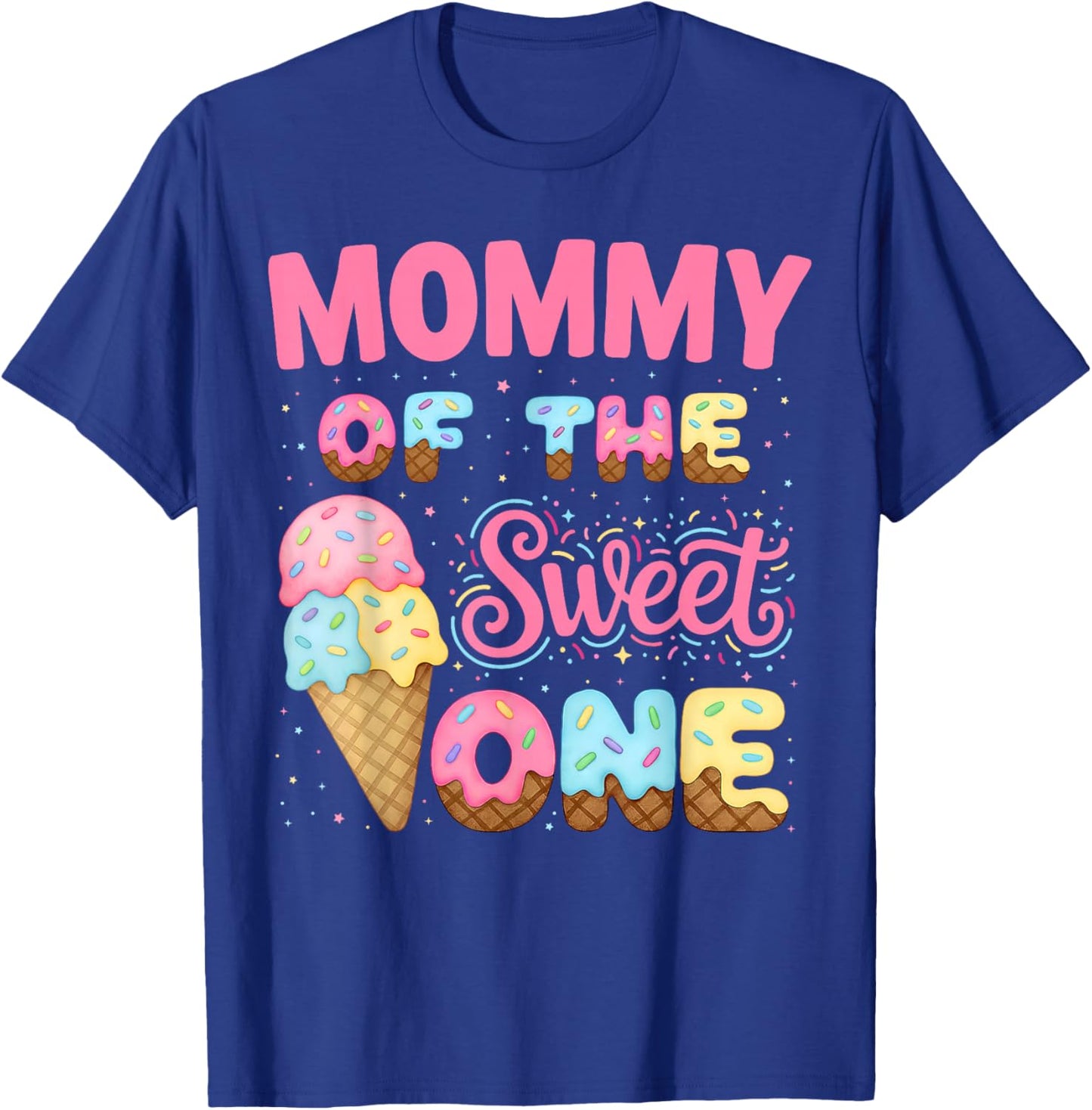 Mommy of The Sweet One Ice Cream Matching Birthday Family T-Shirt - T-Shirt | Royal