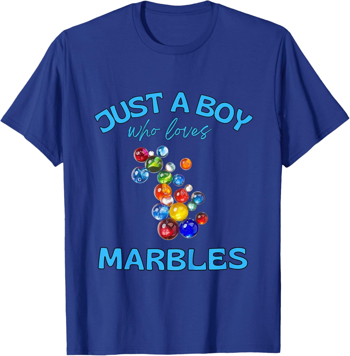 Kids Just a Boy Who Loves Marbles for Marble Players T-Shirt - T-Shirt | Royal