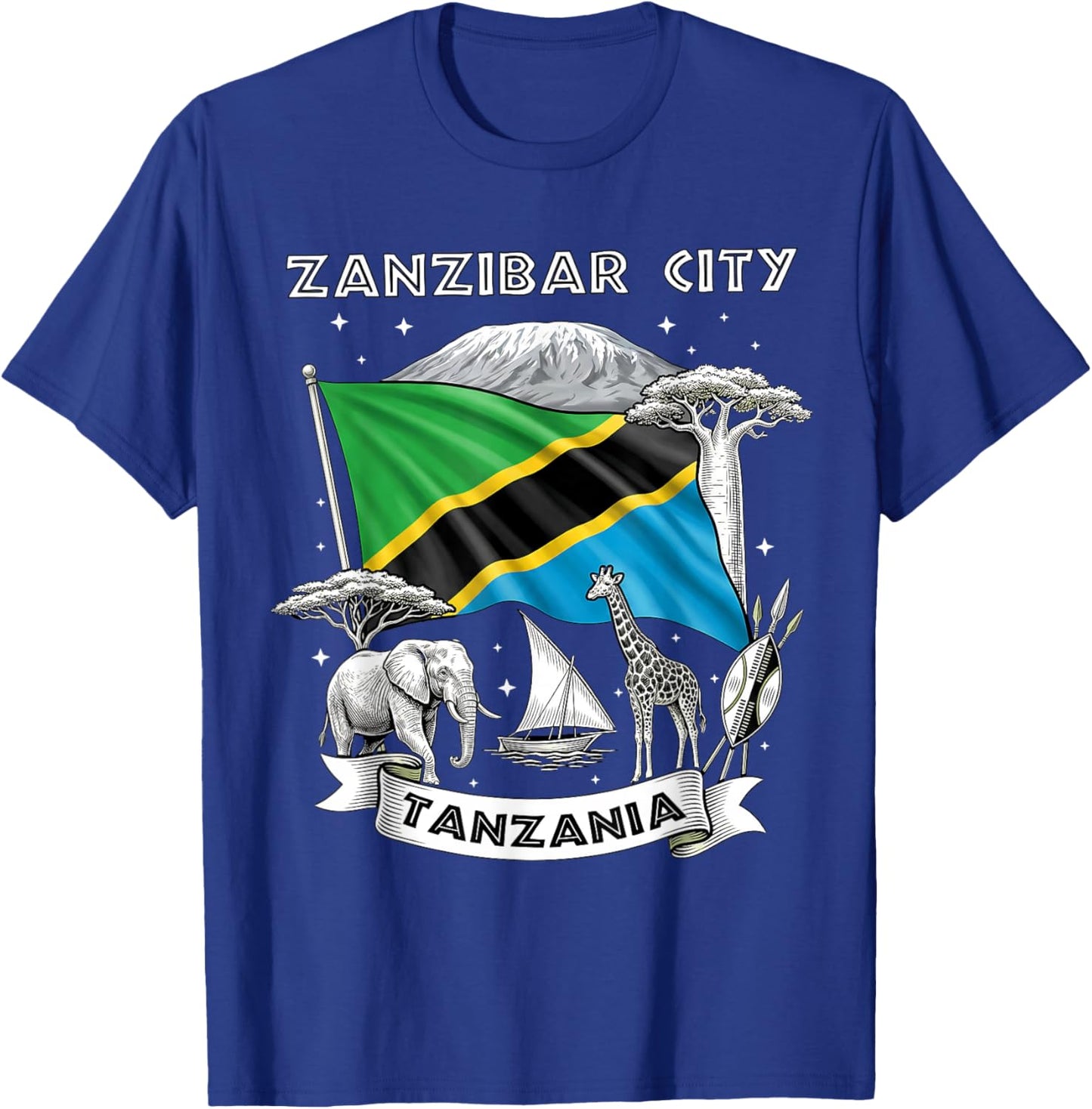 Zanzibar City Tanzania African Metropolis Graphic T-Shirt - T-Shirt | Royal