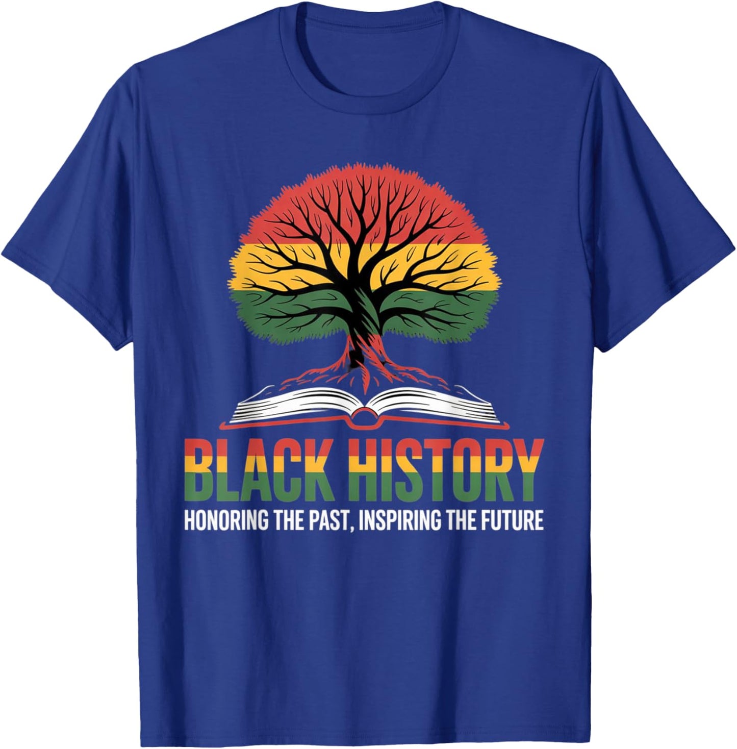 Honoring Past Inspiring Future Black History Month Pride T-Shirt - T-Shirt | Royal