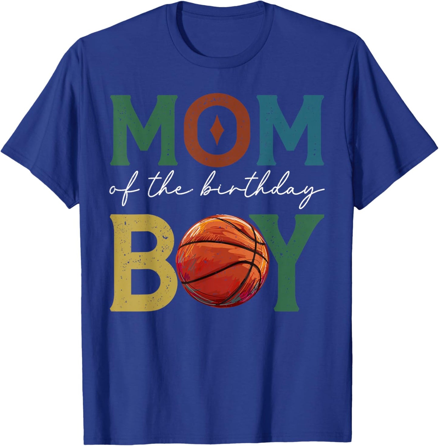 Basketball Mom of The Birthday Boy Family Matching T-Shirt - T-Shirt | Royal