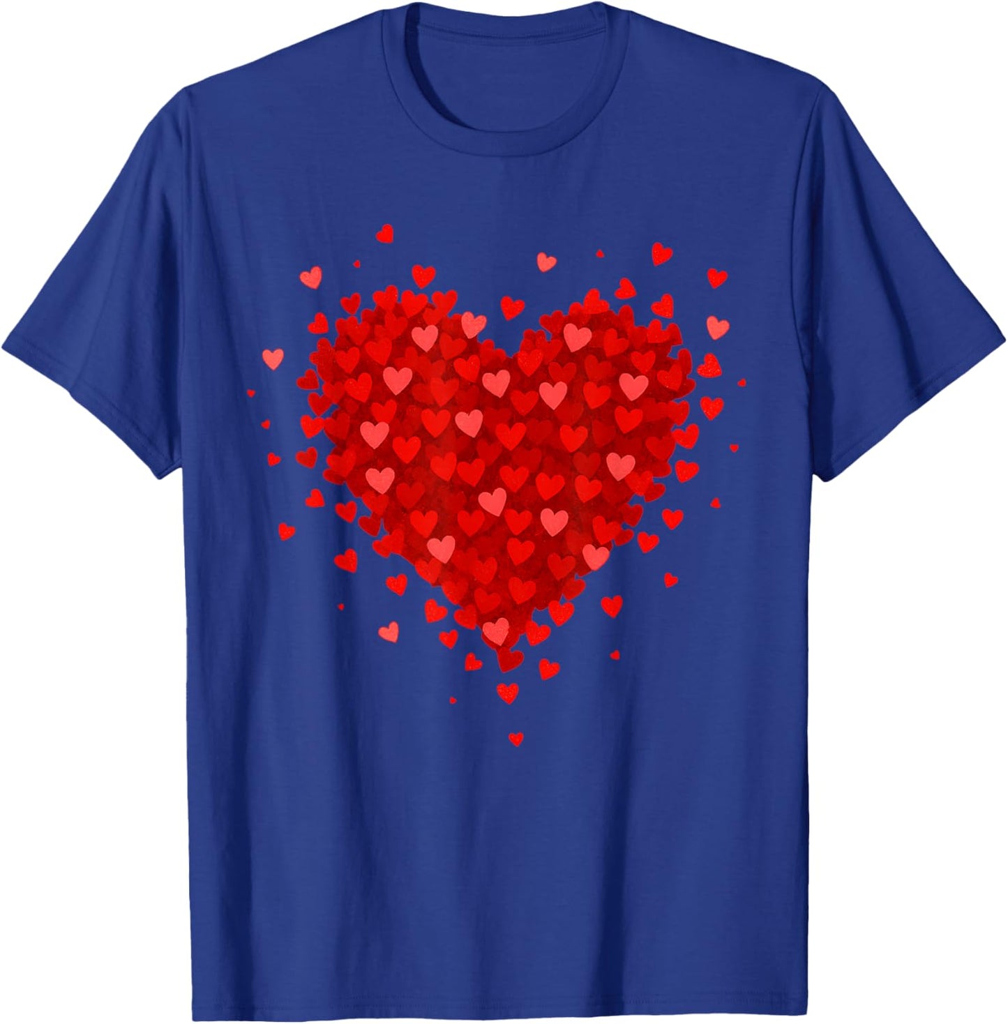 Heart Made of Hearts Valentines Day Teens Girls Kids T-Shirt - T-Shirt | Royal