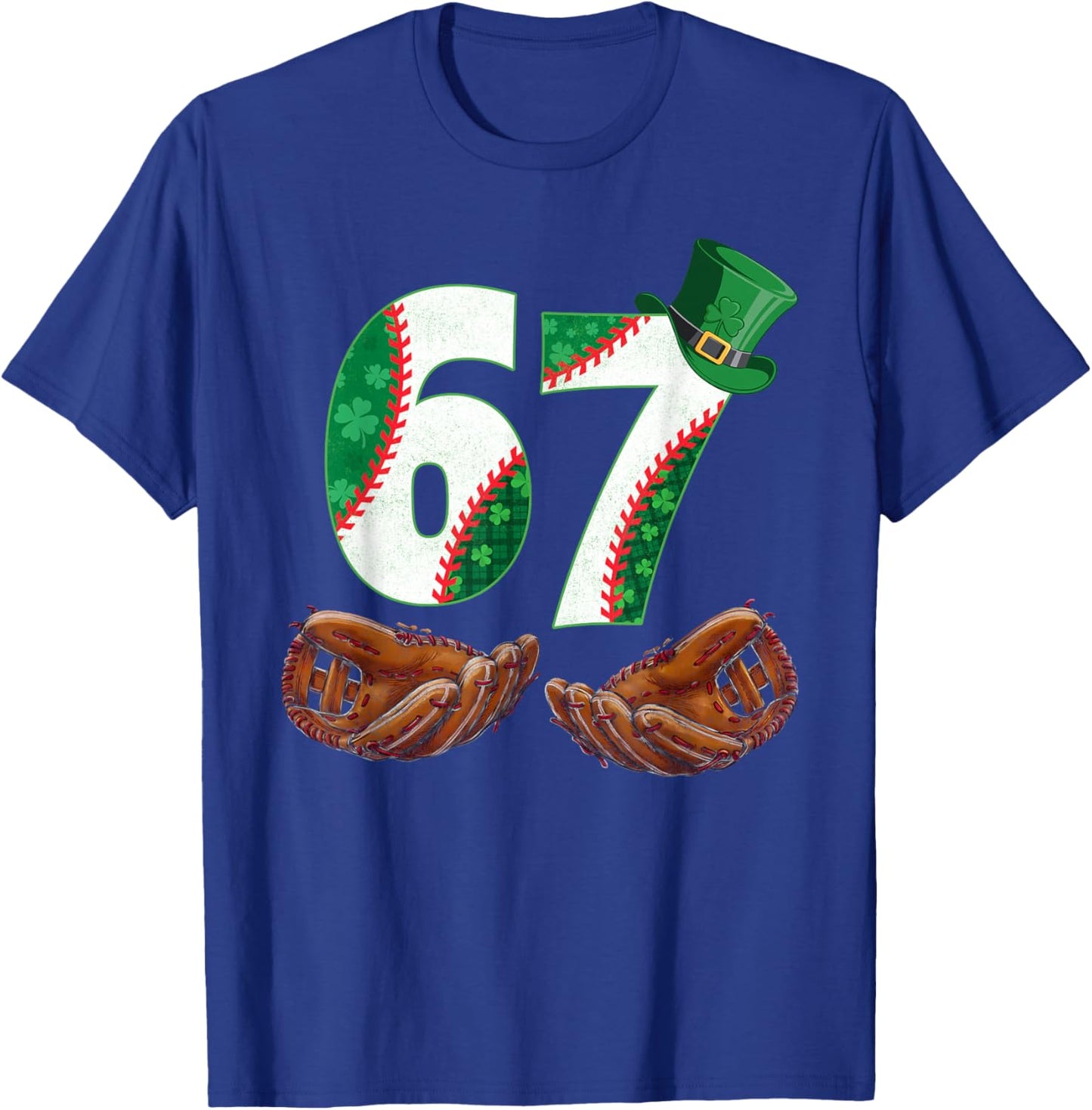 67 Trend St Patrick Baseball Number T-Shirt - T-Shirt | Royal