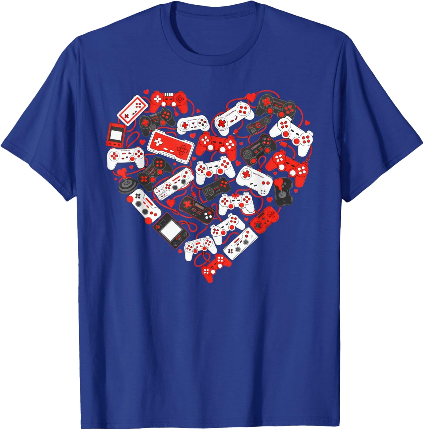 Valentines Day Heart Video Game Controller for Boys Toddles T-Shirt - T-Shirt | Royal