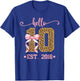 Hello Ten Est 2016 10th Birthday Girl Double Digits Leopard T-Shirt - T-Shirt | Royal