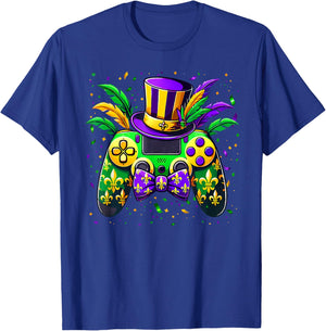Video Game Controller Carnival Costume Kids Boys Mardi Gras T-Shirt - T-Shirt | Royal