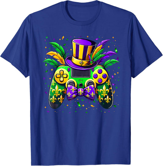 Video Game Controller Carnival Costume Kids Boys Mardi Gras T-Shirt - T-Shirt | Royal