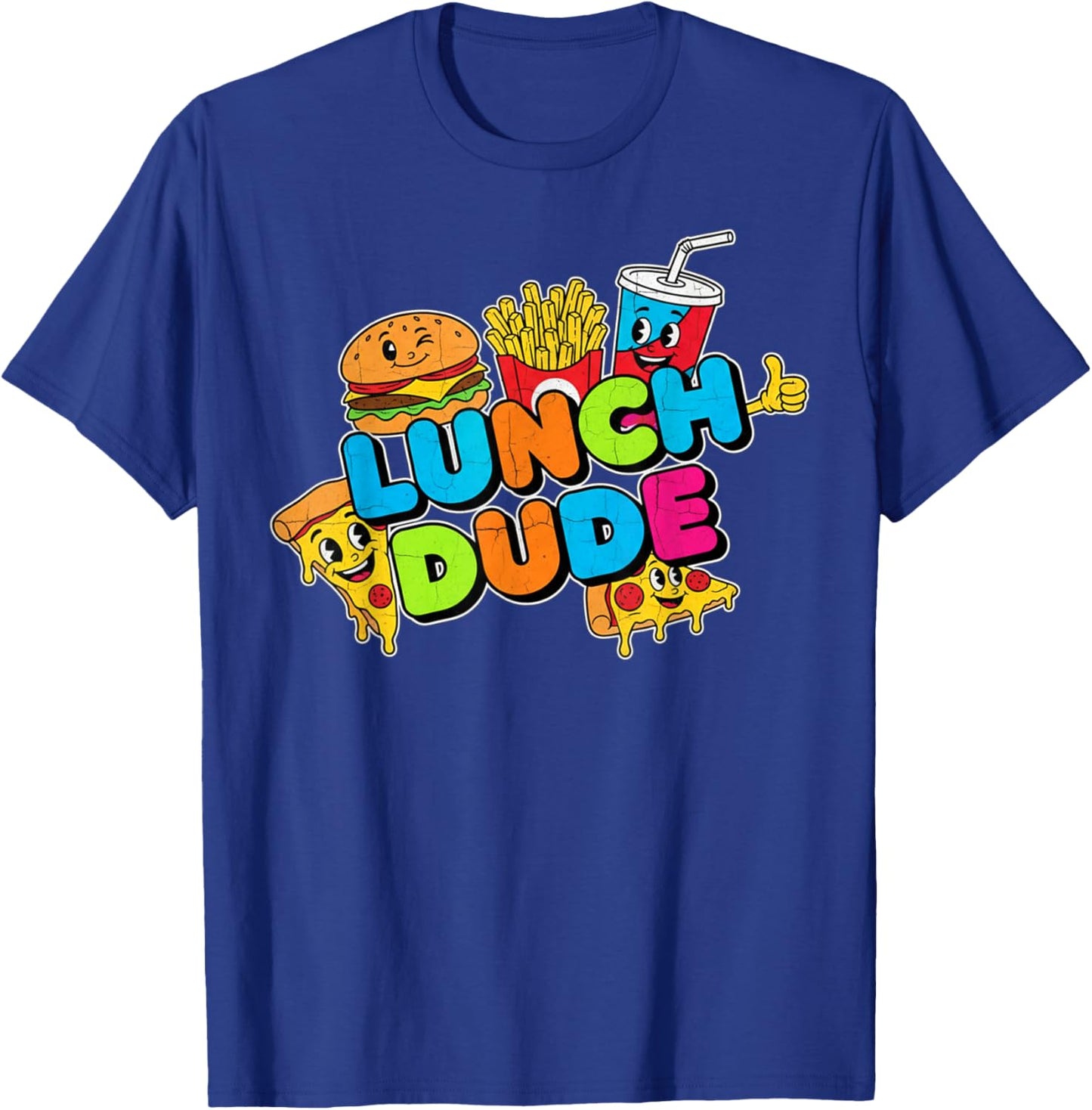 Lunch Dude Thanksgiving Funny Food Dude Fall Autumn Turkey T-Shirt - T-Shirt | Royal