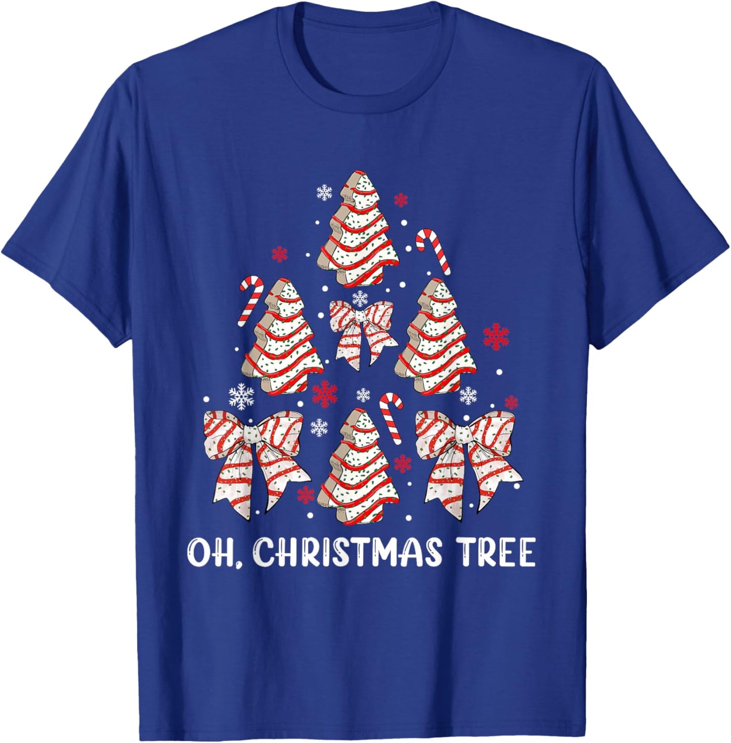 Oh Christmas Tree Cakes Debbie Becky Jen Cake Lovers Xmas T-Shirt - T-Shirt | Royal
