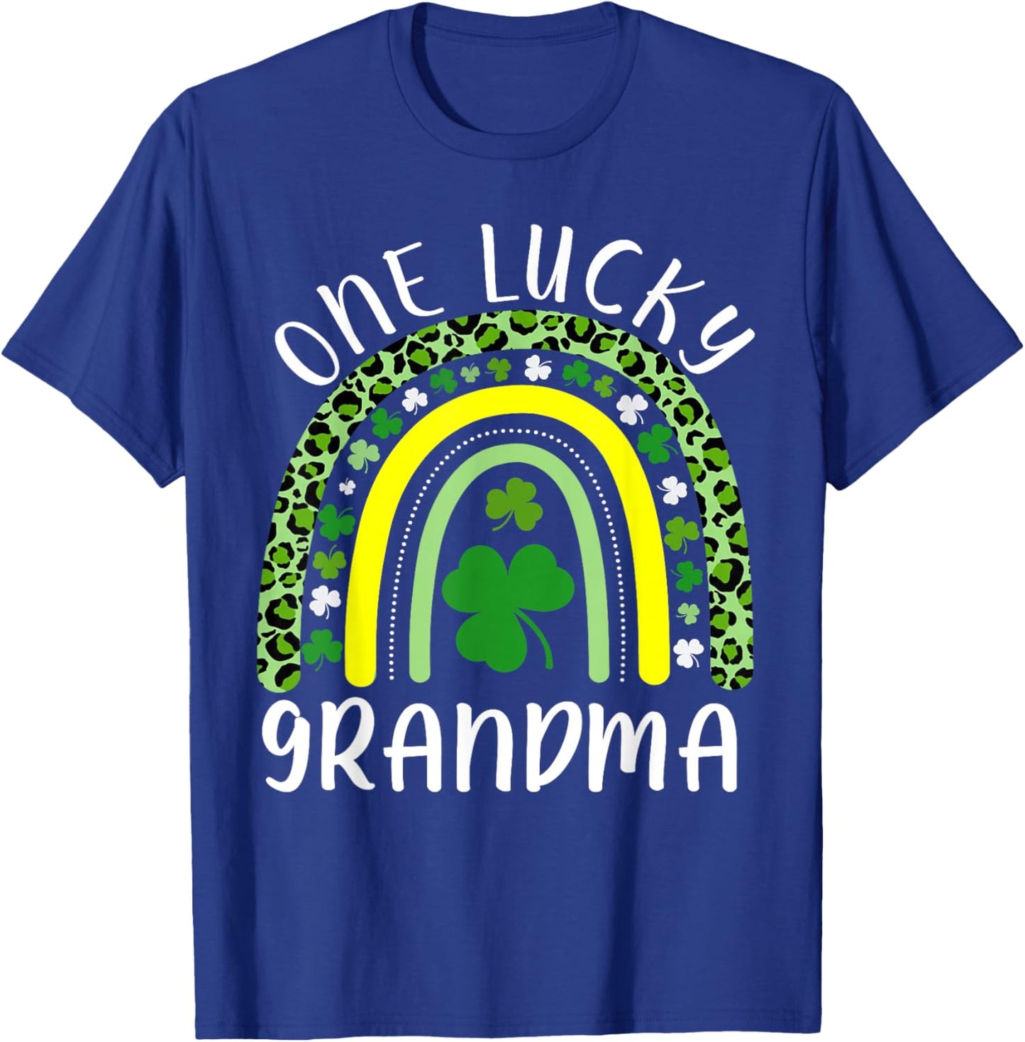 One Lucky Grandma Rainbow Grandma St Patricks Day T-Shirt - T-Shirt | Royal