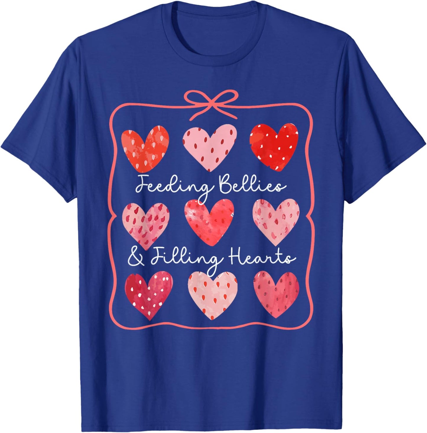 Lunch Lady Valentines Day Cafeteria Strawberry Sweethearts T-Shirt - T-Shirt | Royal