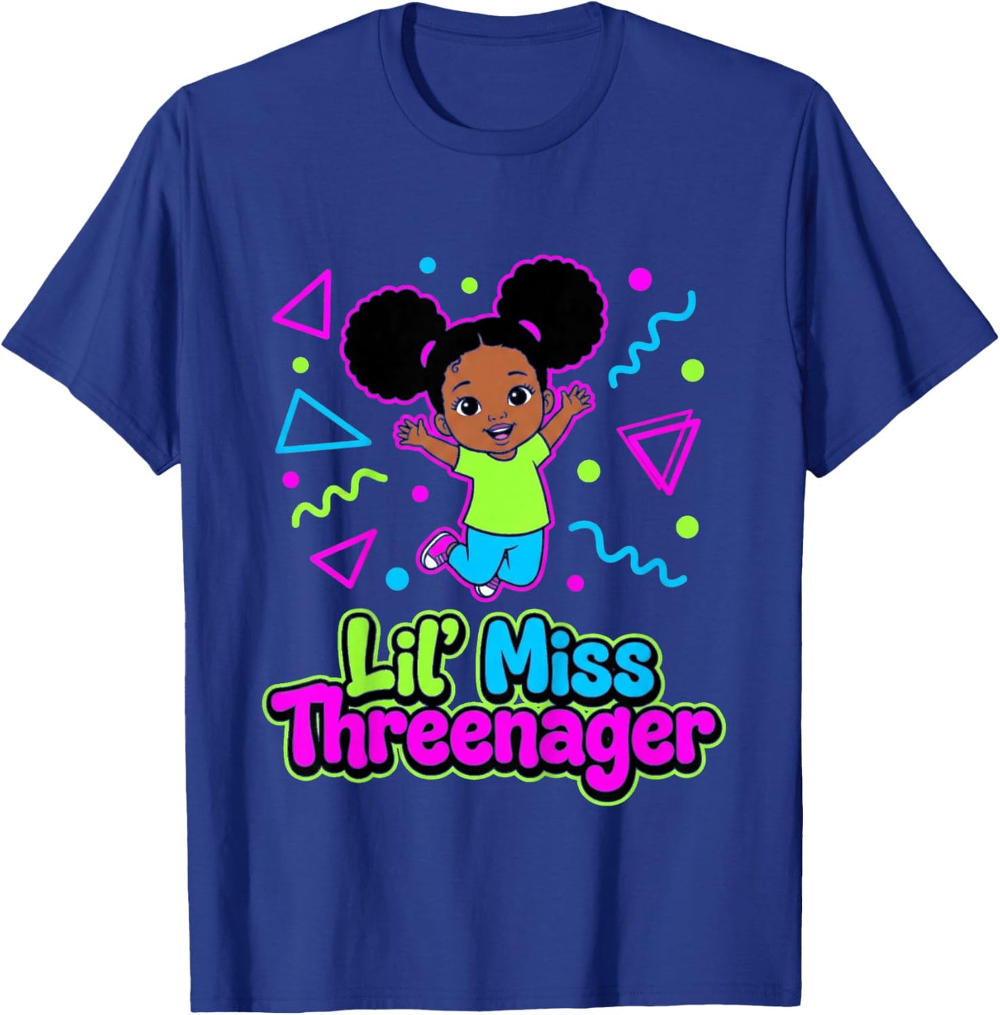 3rd Birthday Girl Sassy Toddler Lil Miss Threenager T-Shirt - T-Shirt | Royal