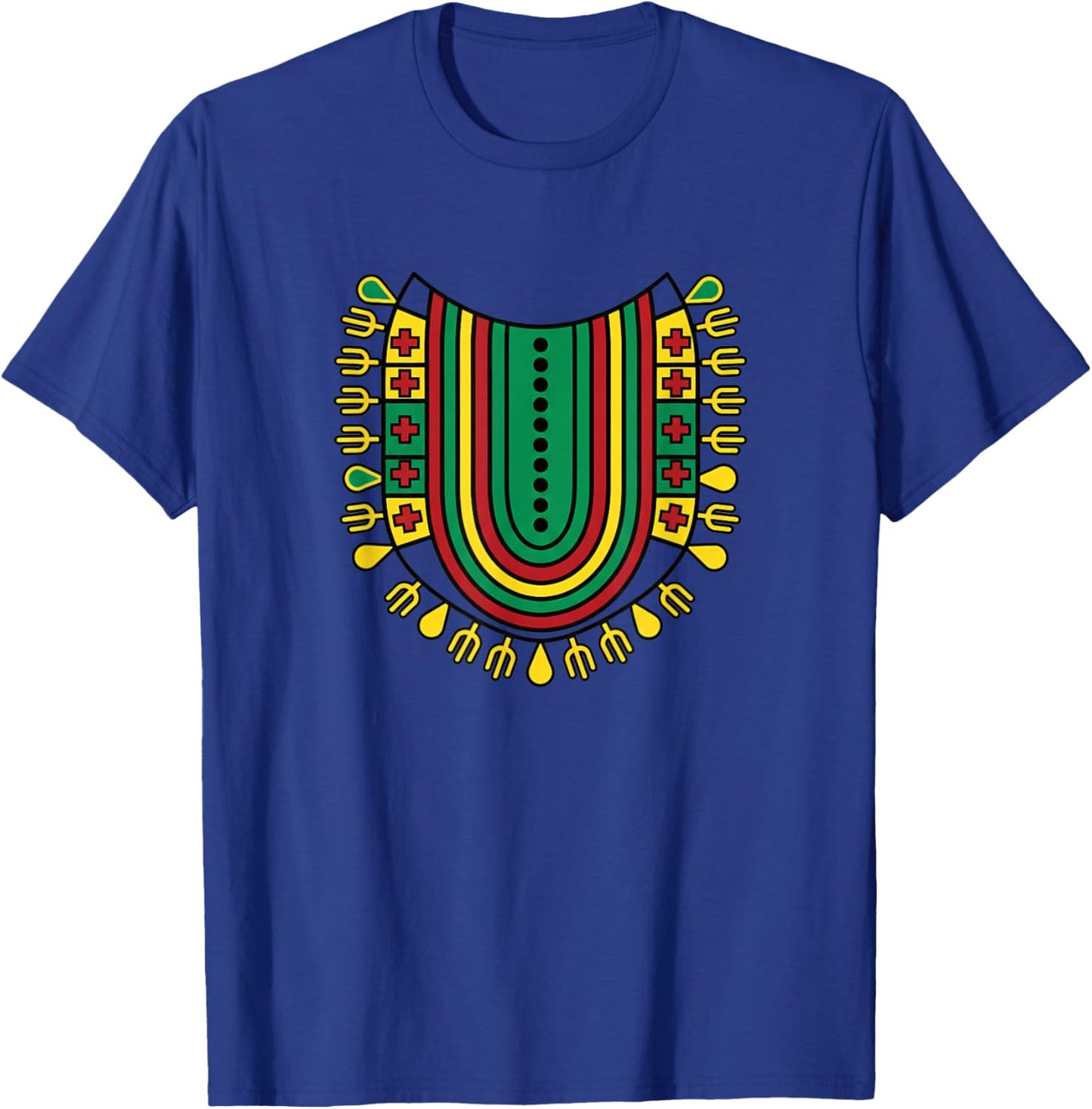 Afrocentric Dashiki Kids African Heritage Pattern Rasta Vibe T-Shirt - T-Shirt | Royal