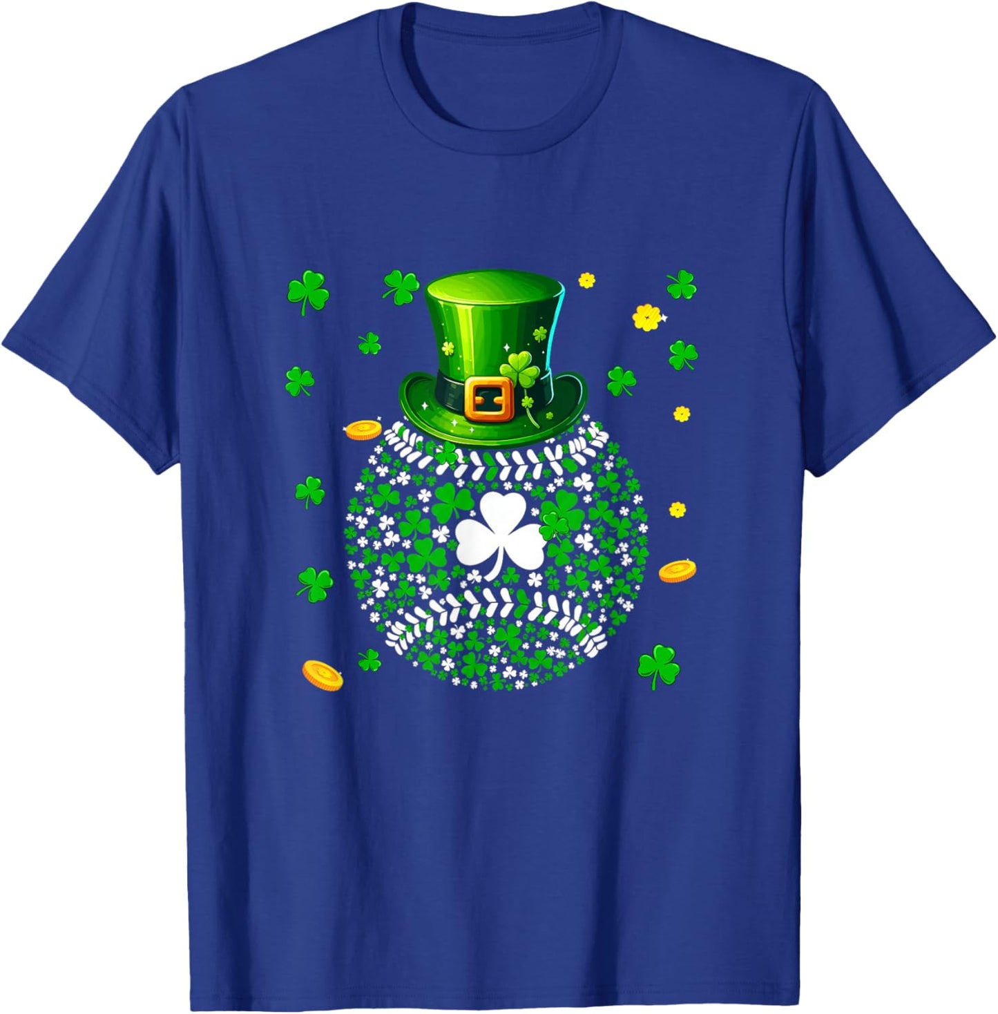 Baseball Ball St. Patrick's Day Costume Player Fan Team T-Shirt - T-Shirt | Royal