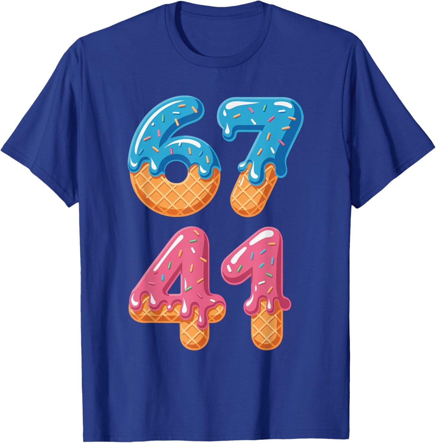 67 41 Funny Six Seven Forty One Gen Alpha Slang T-Shirt - T-Shirt | Royal