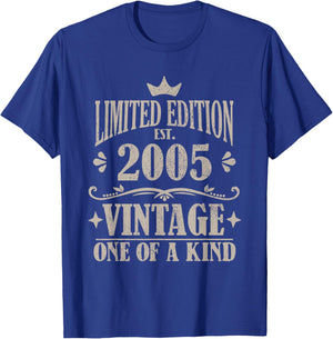 21st Birthday Vintage 2005 Limited Edition T-Shirt - T-Shirt | Royal