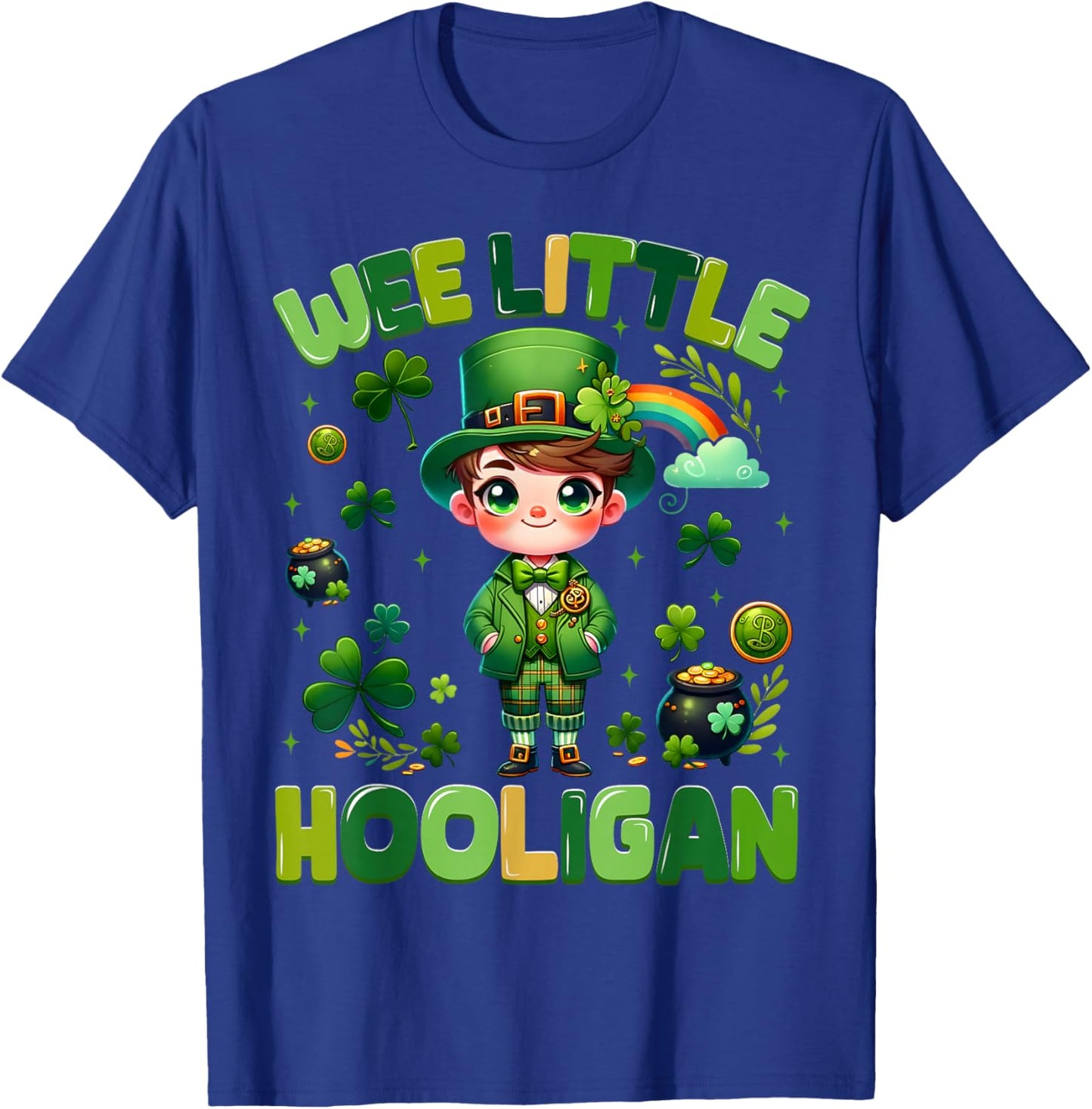 We Little Hooligan Irish Shamrock St Patricks Men Boy Kid T-Shirt - T-Shirt | Royal