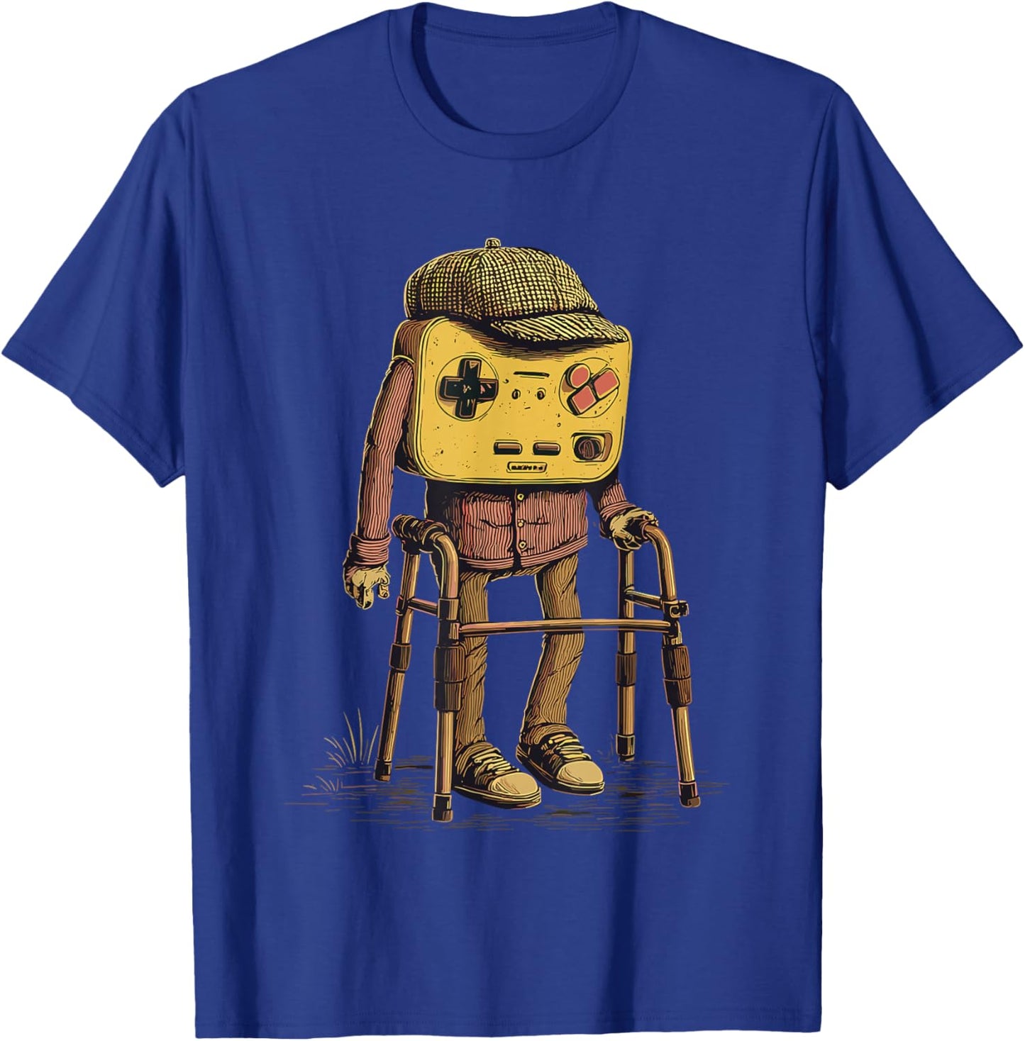 Funny Old Gaming Gamer Retro 80s 90s Video Game Old Gamer T-Shirt - T-Shirt | Royal