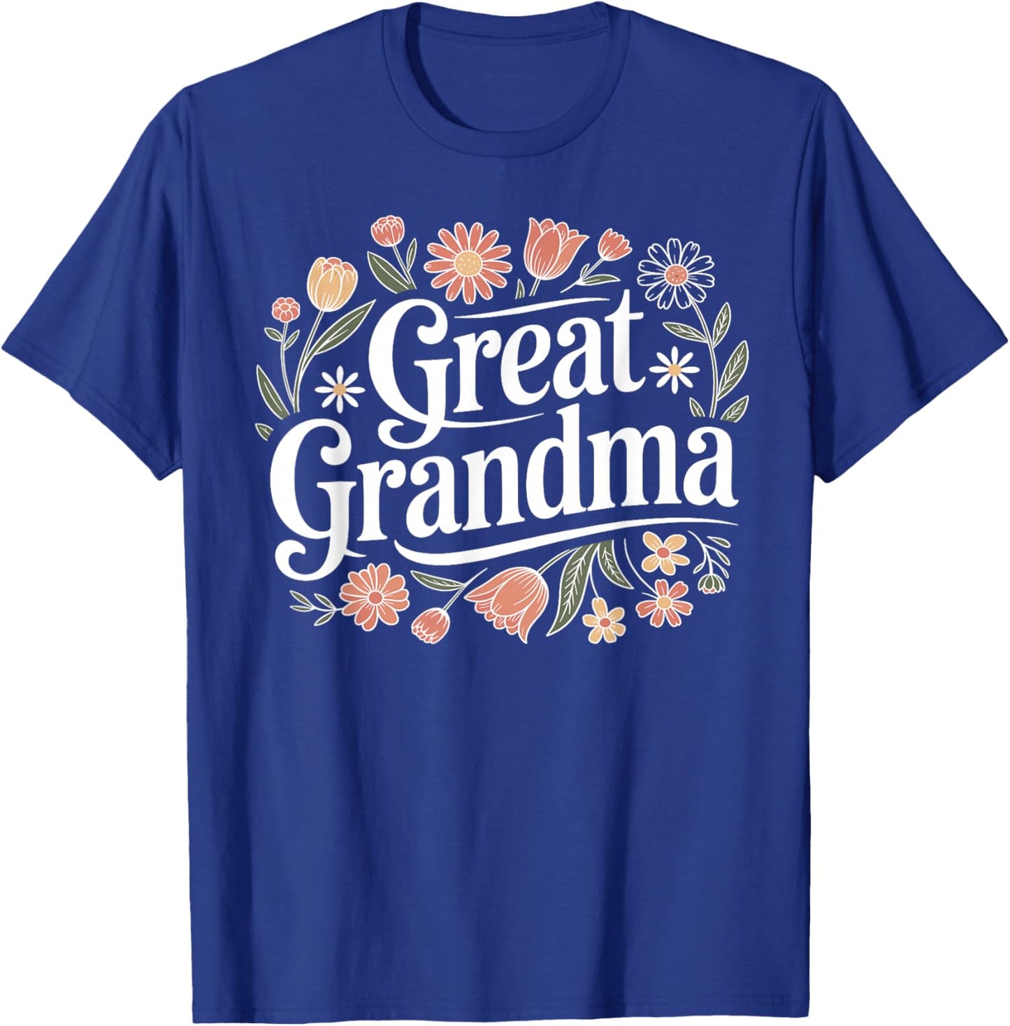 Wildflowers Great Grandma Floral Mother's Day Great Grandma T-Shirt - T-Shirt | Royal