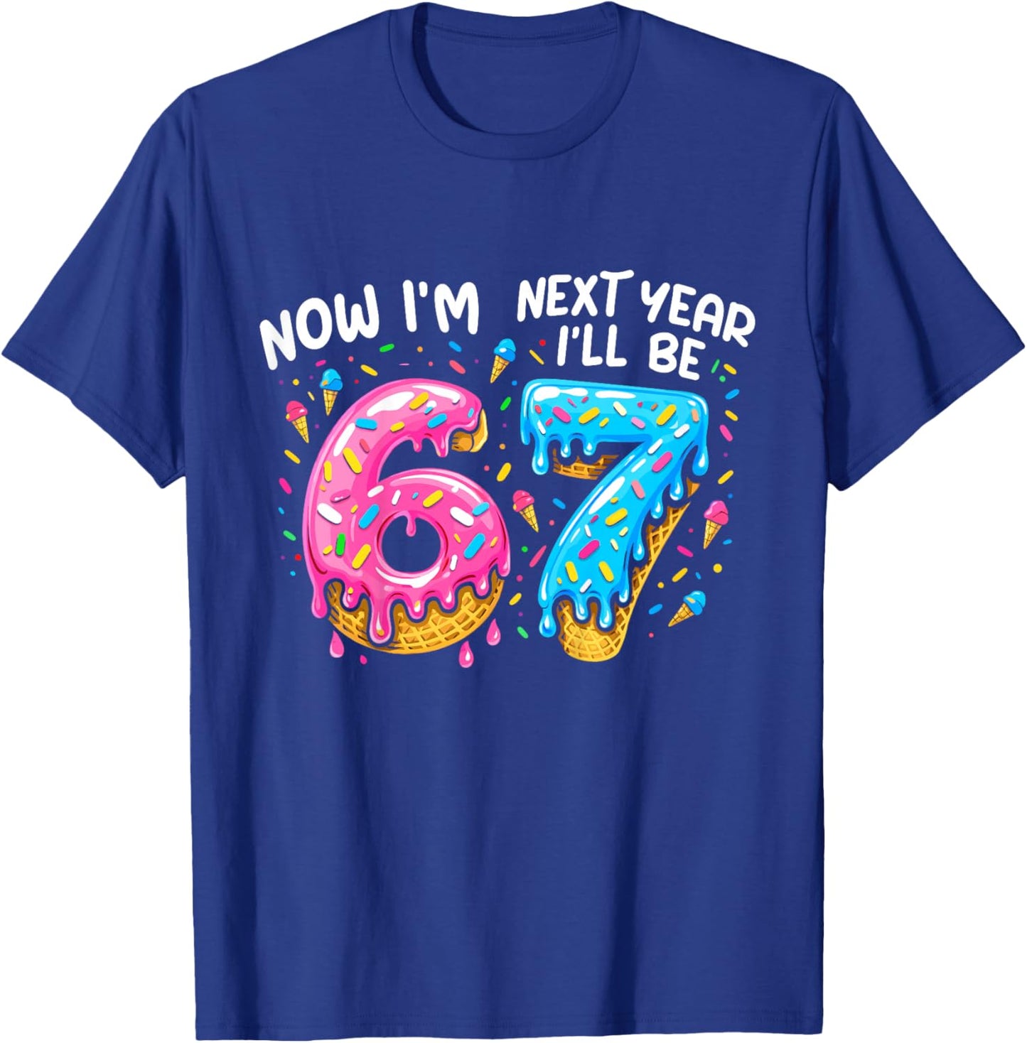 6 Year Old Birthday Boys Kids Now I'm 6 Next Year I'll be 7 T-Shirt - T-Shirt | Royal