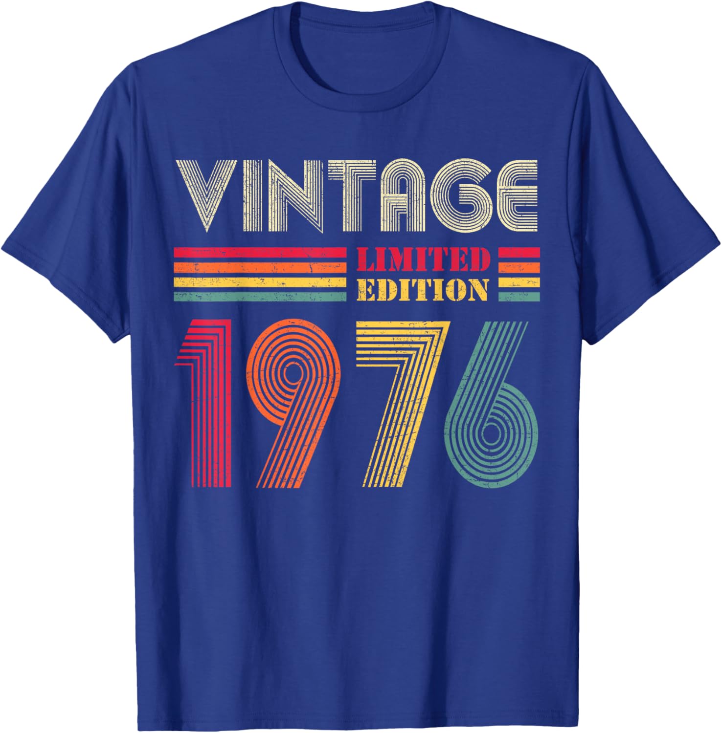 Vintage 1976 50th Birthday Gift Men Women 50 Years Old T-Shirt - T-Shirt | Royal