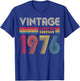 Vintage 1976 50th Birthday Gift Men Women 50 Years Old T-Shirt - T-Shirt | Royal