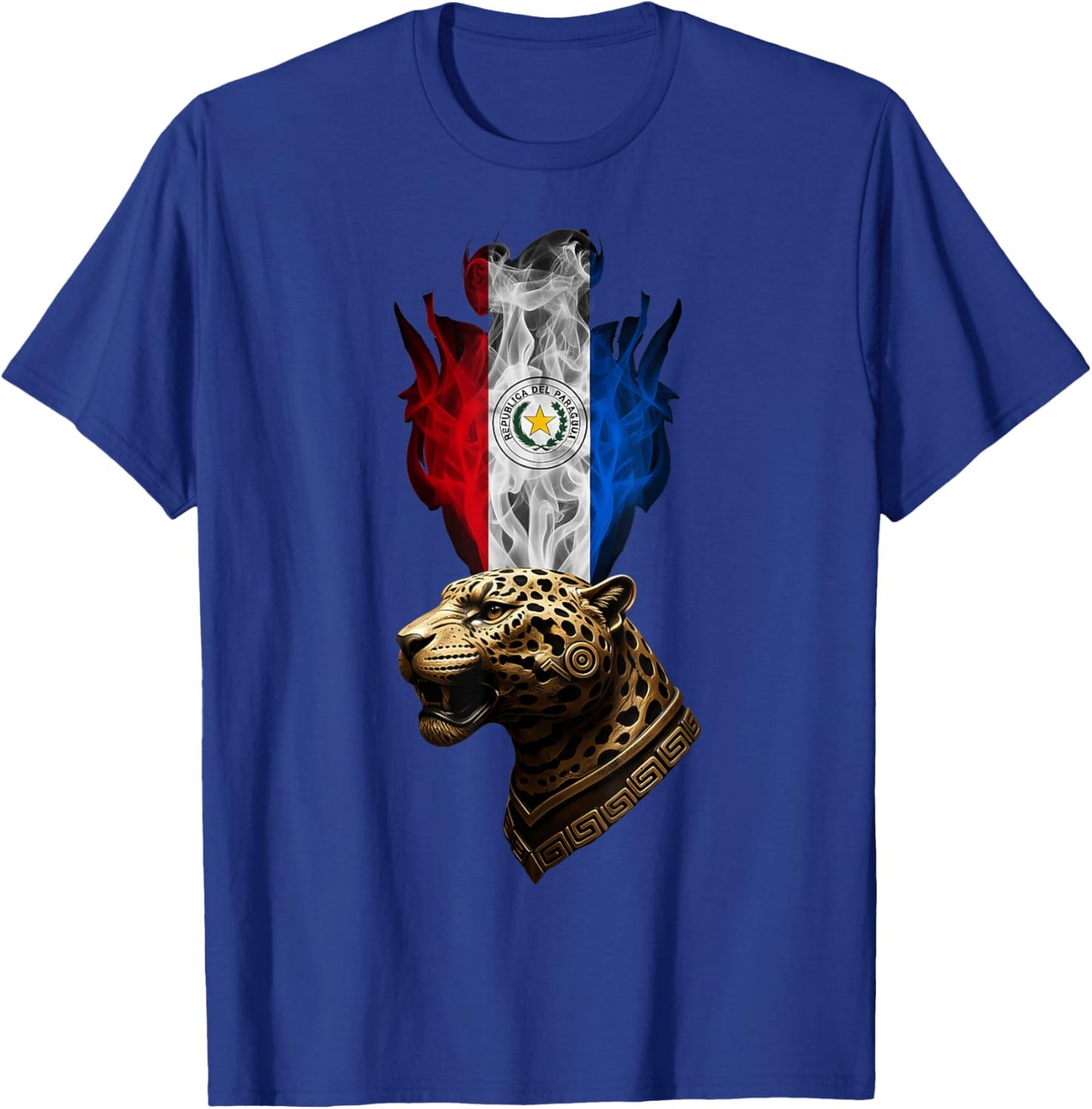 Paraguay Flag Leopard Paraguayan Pride T-Shirt - T-Shirt | Royal