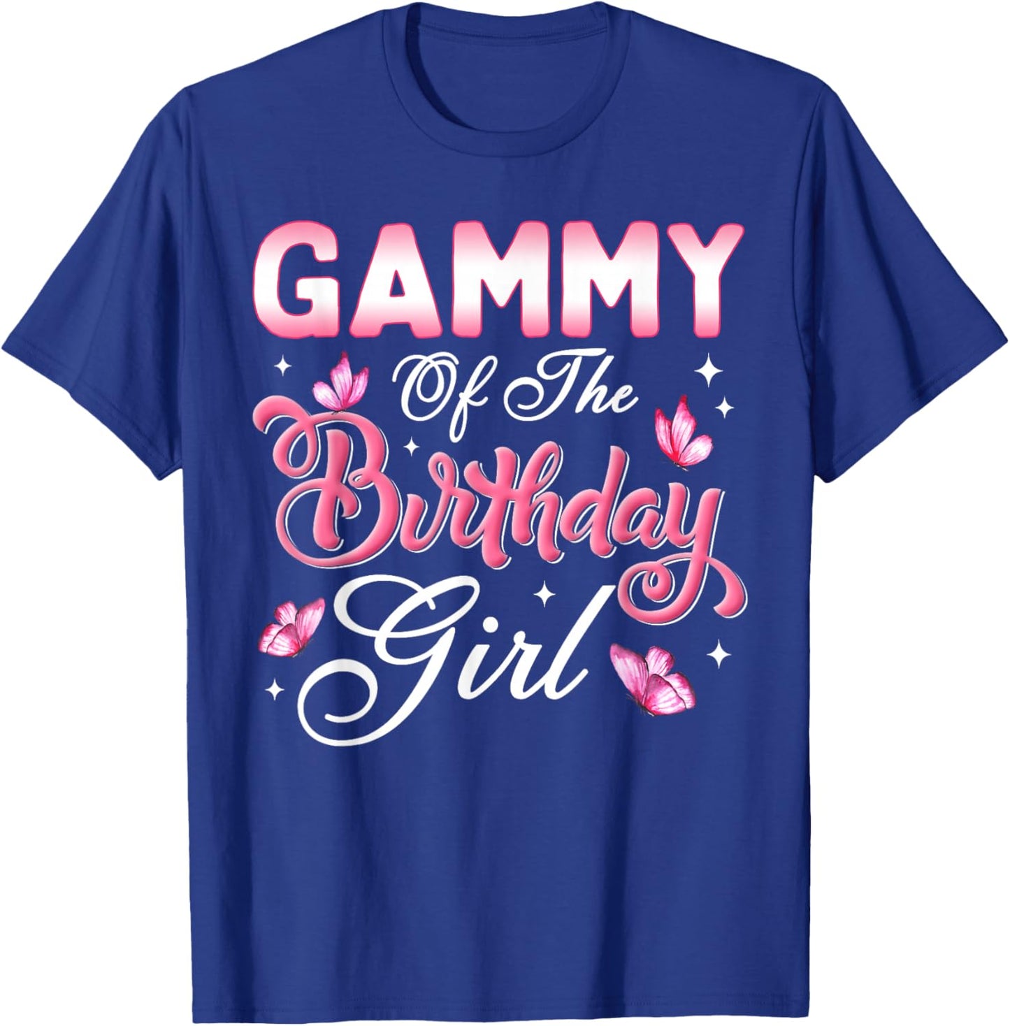 Gammy of The Birthday Girl Butterfly Birthday Party T-Shirt - T-Shirt | Royal