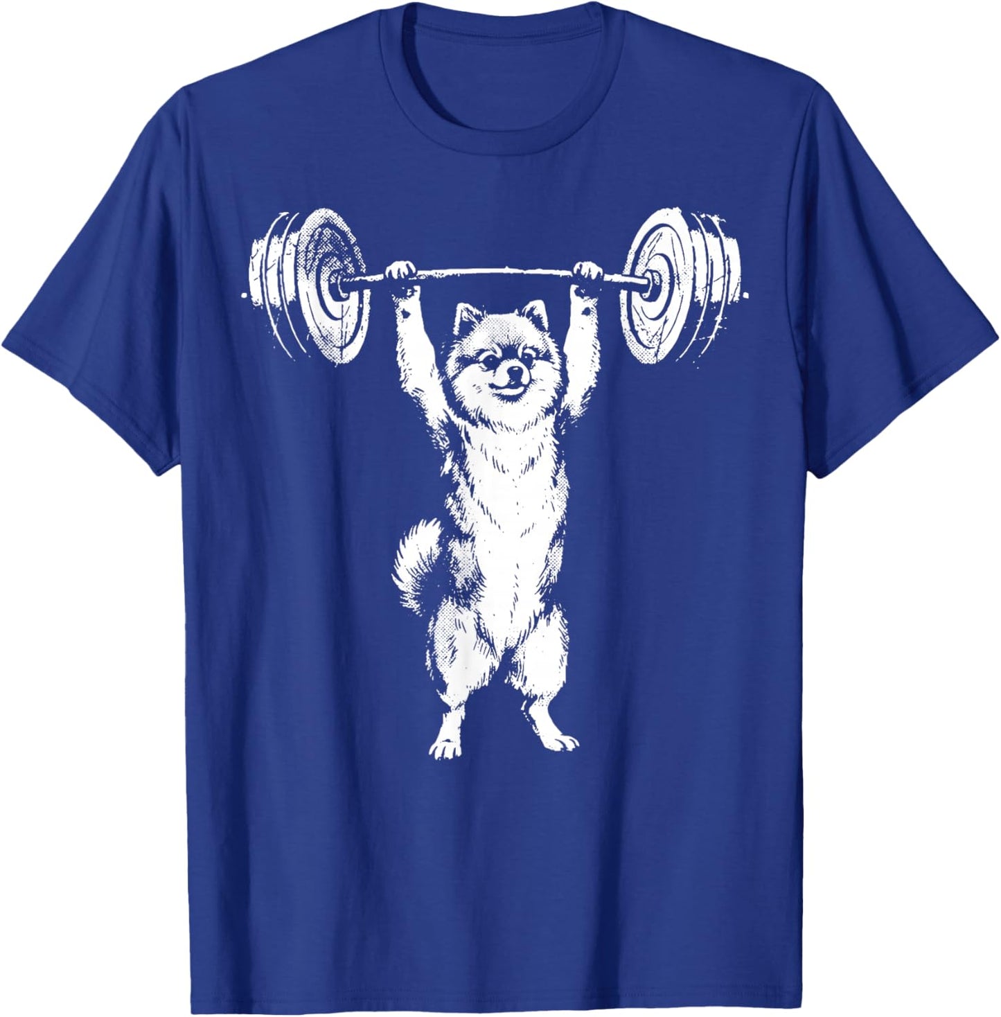 Pomeranian Weightlifting T-Shirt - T-Shirt | Royal
