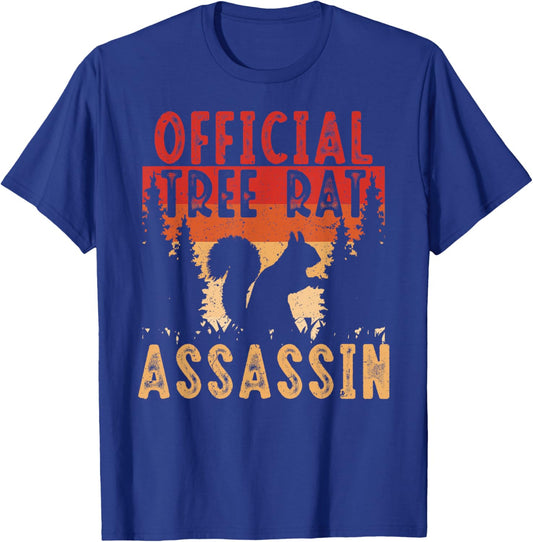 Squirrel Hunter Official Tree Rat Assassin T-Shirt - T-Shirt | Royal