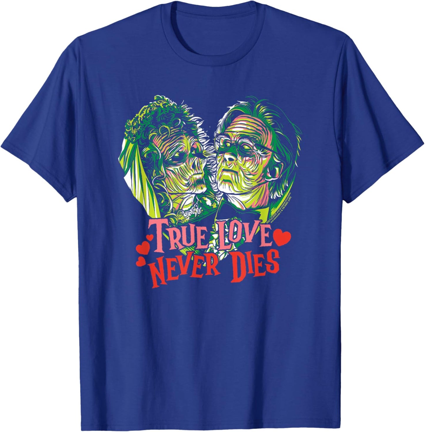 Beetlejuice True Love Never Dies Heart Movie Valentine's Day T-Shirt - T-Shirt | Royal