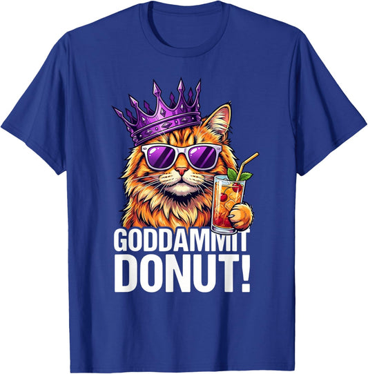 Donut Princess Cat Meme – Kawaii Funny Cartoon Style T-Shirt - T-Shirt | Royal