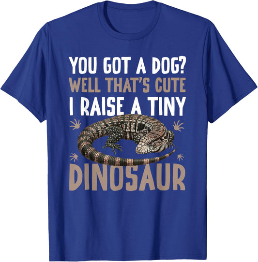Tiny Dinosaur Tegu Owner Tegu Lover Tegu Lizard T-Shirt - T-Shirt | Royal