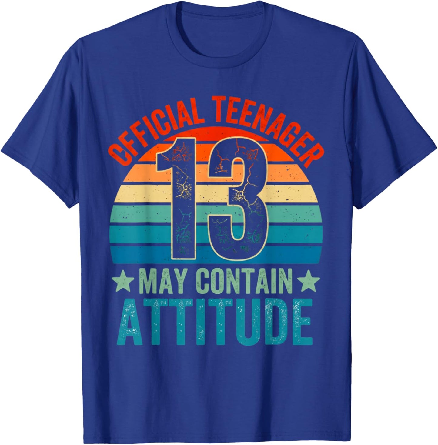 13th Birthday Boys Official Teenager Therteen Birthday T-Shirt - T-Shirt | Royal