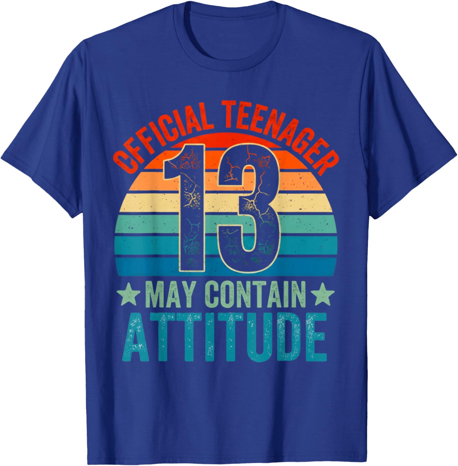 13th Birthday Boys Official Teenager Therteen Birthday T-Shirt - T-Shirt | Royal
