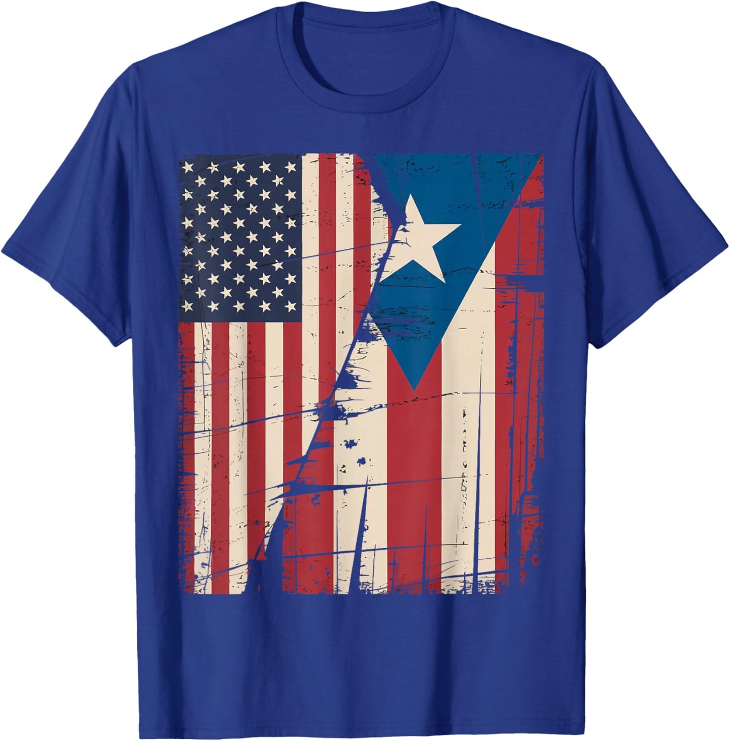 Puerto Rico USA Flag Puerto Rican American Design T-Shirt - T-Shirt | Royal