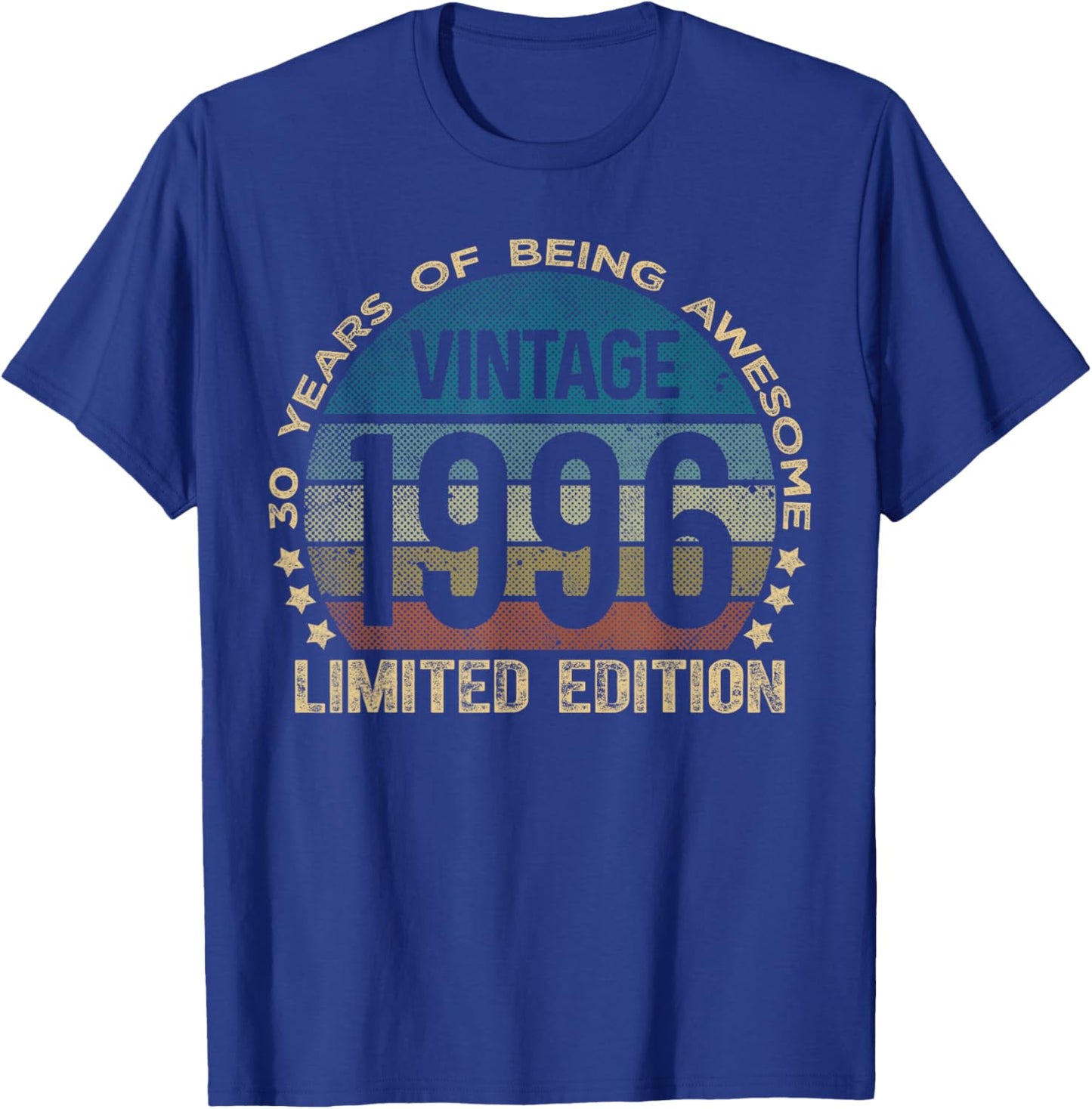 30 Year Old Gifts Vintage 1996 Limited Edition 30th Birthday T-Shirt - T-Shirt | Royal